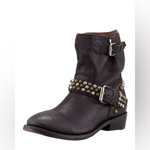 ASH Vicious Studded Leather Motorcycle Boots Size 36.5